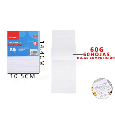 BLOCK 10.5X14.4 A6 LINEAL 60 HJS MOTARRO 2505561