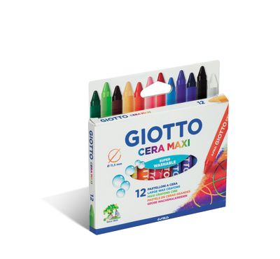 LAPIZ DE CERA 12 COLORES JUMBO GIOTTO CERA MAXI 2022021