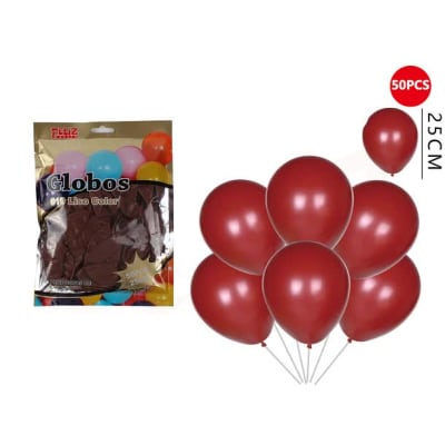 GLOBO CAFE 50 PC 25 CM N°10 LATEX FELIZ GRUPO 6078441