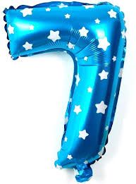 GLOBO N° 7 CELESTE C/ESTRELLA 46 CM HELIO/AIRE1