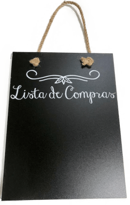PIZARRA P/TIZA LISTA DE COMPRAS REVERSIBLE 26x37 CM1