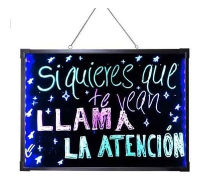PIZARRA LED 60x80 CM CAMBIA DE COLOR C/CORRIENTE2