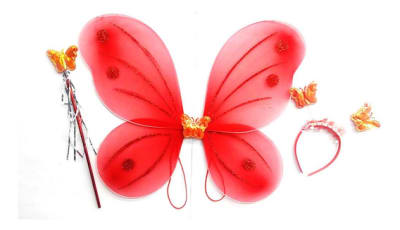 DISFRAZ ALAS MARIPOSA C/VARITA Y CINTILLO F2901