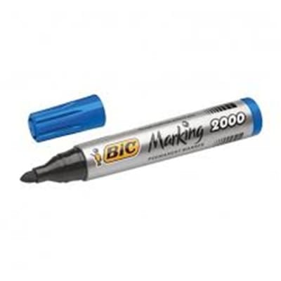 12 PLUMON PERMANENTE BIC AZUL MARKING 2000 PUNTA REDONDA 9997054