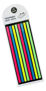 NOTAS ADHESIVAS DESTACADOR TIRAS DE COLORES + REGLA 12CM 122141
