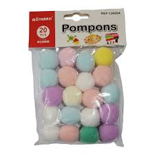 POMPON 2.5MM 35 UNID. COLORES DING LI 211611