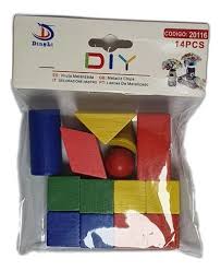 FIGURAS GEOMETRICAS DE MADERA DIFERENTES TAMAÑOS 14 PCS 201161