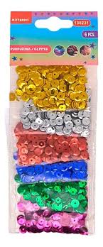 LENTEJUELAS 6 UNID DIFERENTES COLORES SOBRE 204671