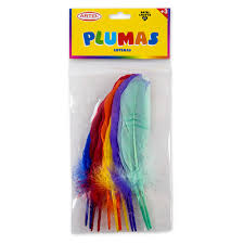 PLUMAS DE COLORES 14-19CM 12 PCS DREAM DIY 210851