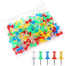 PUSH PIN TRANSPARENTE COLORES 40 PCS DING LI 106091