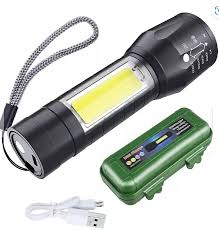 LINTERNA EN BOX VERDE RECARGABLE ALUMINIOJF-73  701751