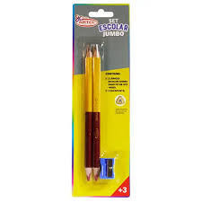 LAPIZ BICOLOR X 2 + SACAPUNTA JUMBO DISPLEY DING LI 119431