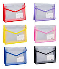CARPETA CON BOTON TRANSPARENTE A4 DINGLI 101331
