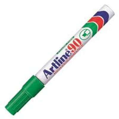 12 PLUMON PERMANENTE ARTLINE 90 VERDE PUNTA BISELADA 8023313