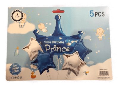 SET 5 GLOBOS PRÍNCIPE AZUL1