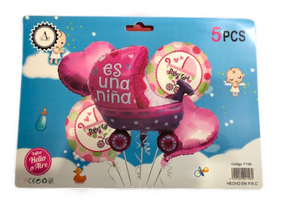 SET 5 GLOBOS COCHE NIÑA 1