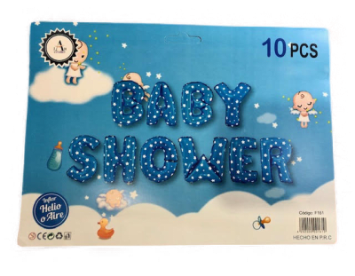 SET 10 GLOBOS BABY SHOWER AZUL1