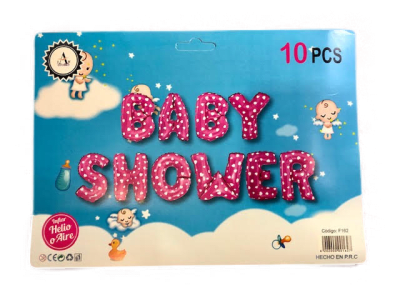SET 10 GLOBOS BABY SHOWER ROSADO1