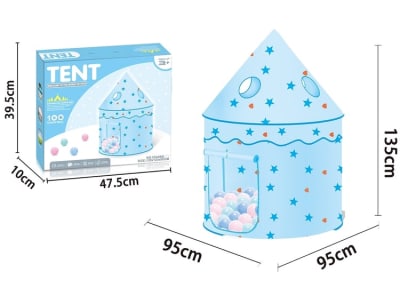 CARPA CASTILLO AZUL + 100 PELOTAS 95x95x135 CM OTG09187641