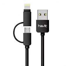 CABLE DE DATOS IPHONE Y ANDROID 1 MT HV-H610 HAVIT 402691