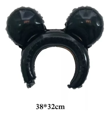 GLOBO CINTILLO OREJAS NEGRAS 1 UNID. 32x38 CM1