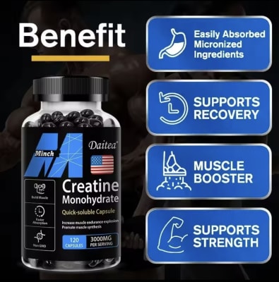 2 Creatina Monohydrate 30 Capsulas 3000mg Sabor Sin Sabor3