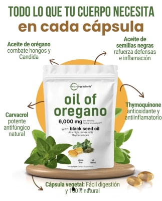 ACEITE DE OREGNO 180 CAPSULAS BLANDAS 6000 Mg OIL CARVACROL1