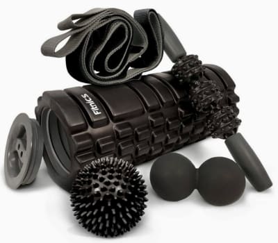 RODILLO CON SET 5 ELONGACION Y MASAJES FITNICS ROLLER FOAM1