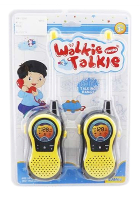 WALKIE TALKIE EN DISPLEY USA 3 PILAS AMARILLO JPC0221