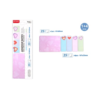 NOTAS ADHESIVAS 5 COLORES 25 HJS MOTARRO MU047-11