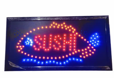 LETRERO LED SUSHI 48x25 CM LUZ LED1