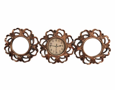 RELOJ MURAL + 2 ESPEJOS 24x24 CM JP195161
