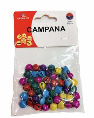 CASCABELES METALICOS DE COLORES 8 MM 50 PCS. DREAM DIY1