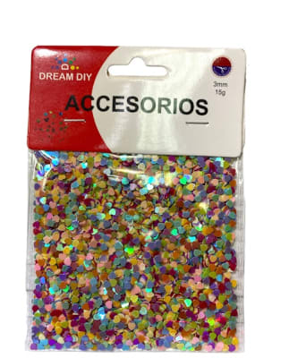 LENTEJUELAS DE CORAZONES 3 MM 15 GRS DREAM DIY 242381