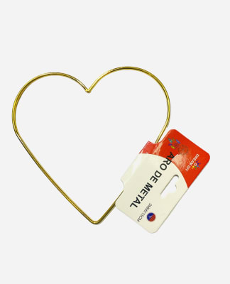 CORAZON DE METAL DORADO 15 CM X 3MM DREAM DIY 265123