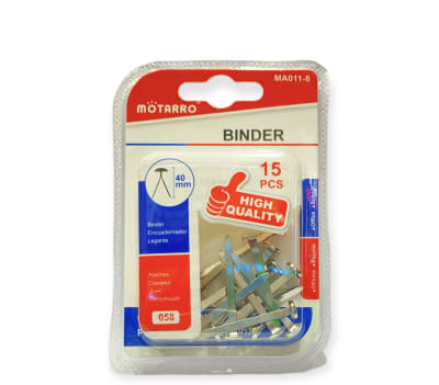 BROCHE 2 PATAS MARIPOSA PLATEADO 40MM. 15 UNID. MOTARRO MA011-81