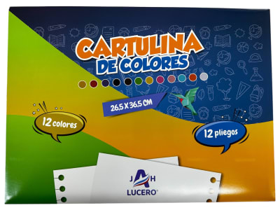 CARPETA DE CARTULINA 12 PLIEGOS 26.5x36,5 CM LUCERO 245191