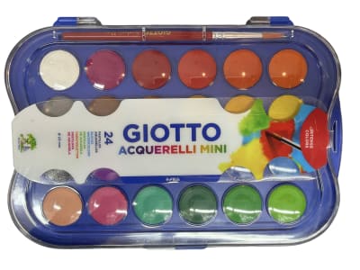 ACUARELA 24 COLORES GIOTTO + PINCEL ACQUERELLE MINI 23MM 3526001