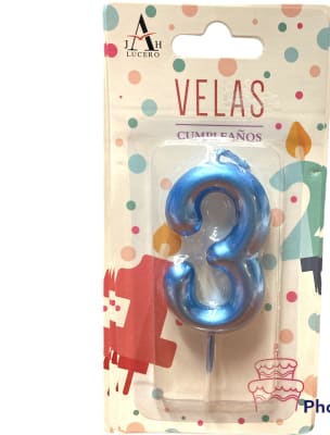 VELA CUMPLEAÑOS N°3 7CM F3033