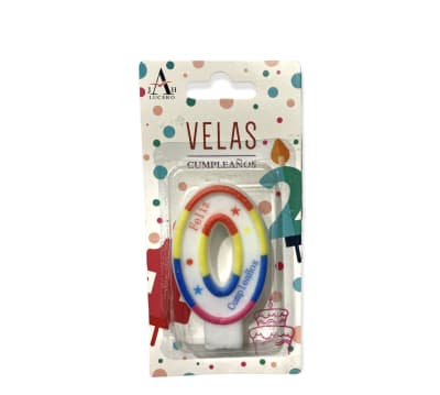 VELA FELIZ CUMPLEAÑOS N°0 6CM F3201