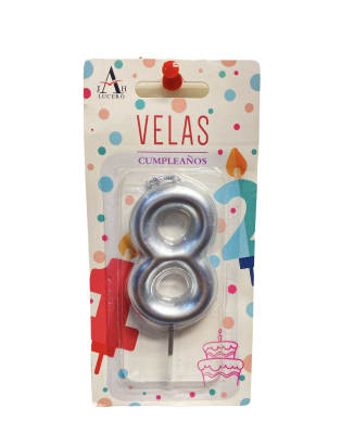 VELA CUMPLEAÑOS N°8 7CM F3081