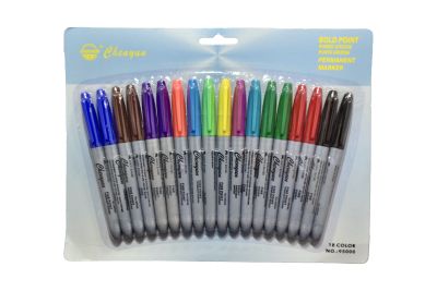 PLUMONES PERMANENTE 18 COLORES DELGADO CHENYUN JP179481