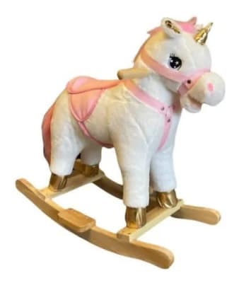 CABALLO UNICORNIO BLANCO BALANCIN MECEDORA MUSICAL 25083BIS1