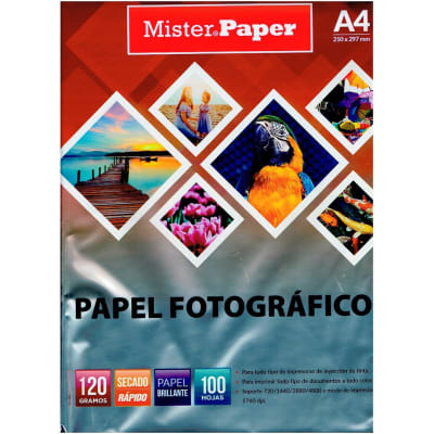 PAPEL FOTOGRAFICO 100 HJS.120 GRS TAMAÑO A4 2559   334232