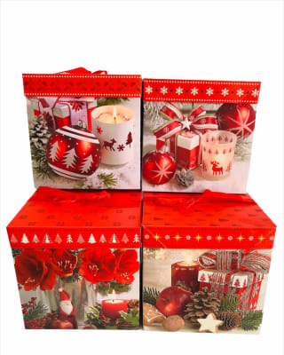 12 CAJAS REGALO 22X22 CM. 4 MODELOS F18362