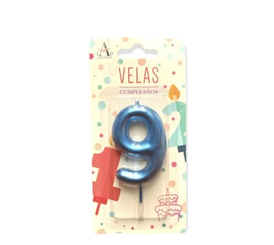 VELA CUMPLEAÑOS N°9 7CM F3093
