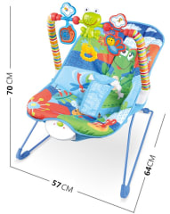 MECEDORA CON VIBRACION Y ACC. CELESTE (PILA NO INCLUIDAS)