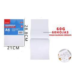 BLOCK CARTA A4 CROQUIS 60 HJS MOTARRO 250546