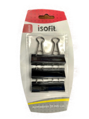 BLISTER 6 UNID. DOBLE CLIP 32 MM  