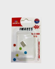IMANES 6 PCS NIQUELADO PLATA 10.5MMX1MM DREAM DIY 22964